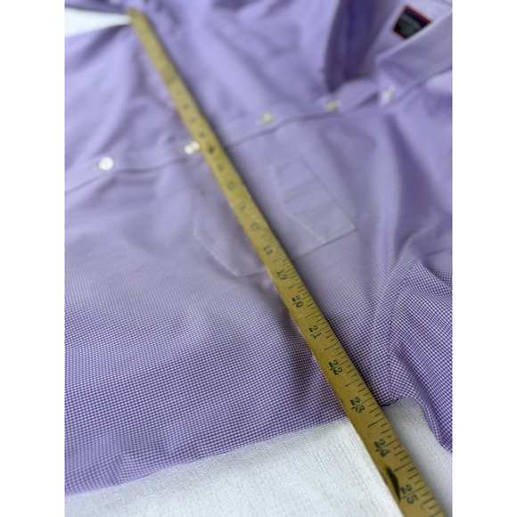 UNTUCKit Speri XL-Tall Slim Purple Micro Check Long Sleeve Button Down Shirt - Picture 8 of 11